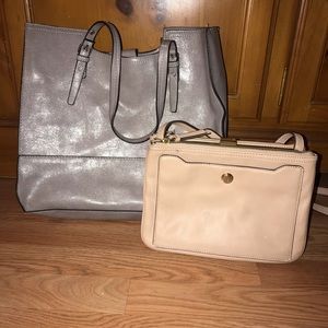 One large purse; one medium sized cross body
